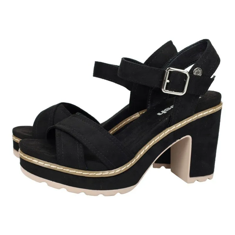 171560 Sandalias de tacón color NEGRO