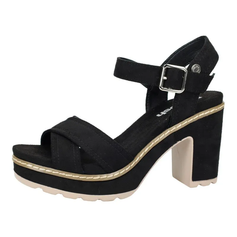171560 Sandalias de tacón color NEGRO