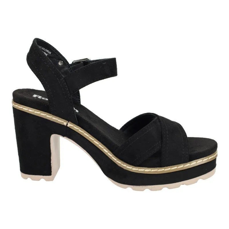 171560 Sandalias de tacón color NEGRO