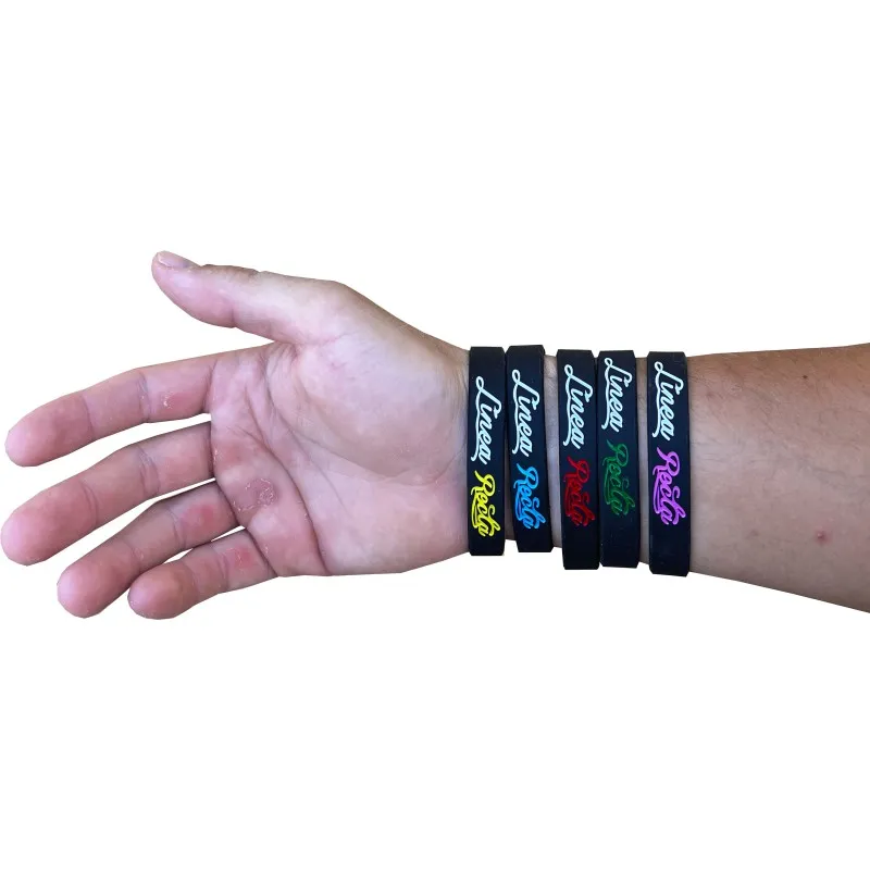1ª OFERTA: PACK 5 PULSERAS NEGRAS LÍNEA RECTA (9'99€)
