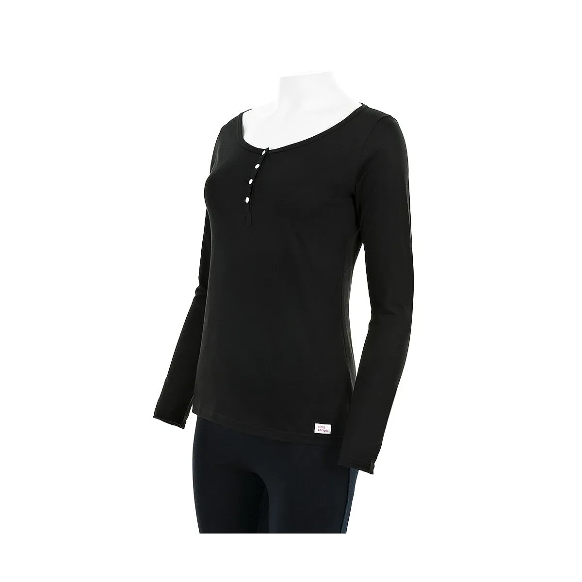 7909B BAKER LONG SLEEVE TSHIRT WITH BUTTONS