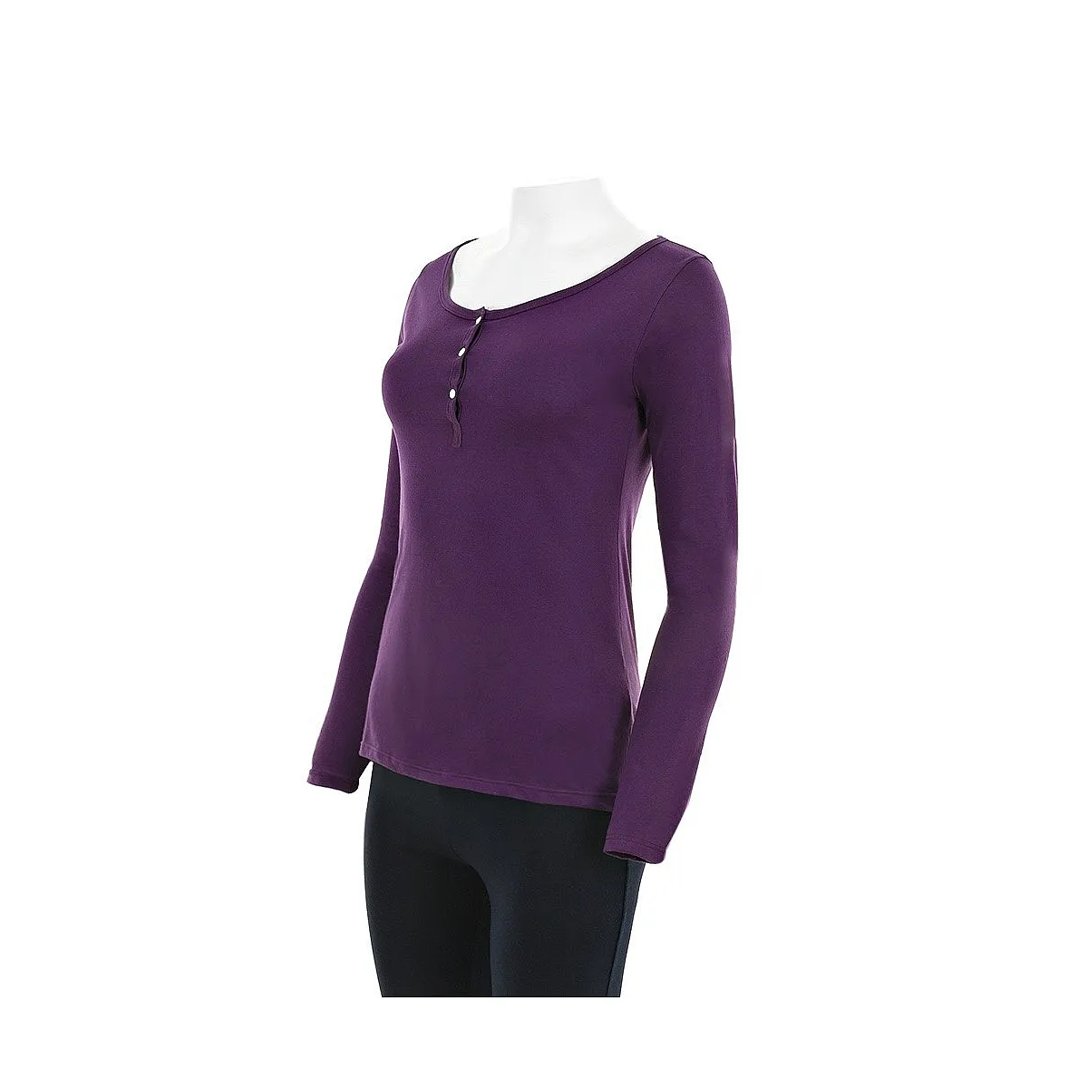 7909B BAKER LONG SLEEVE TSHIRT WITH BUTTONS