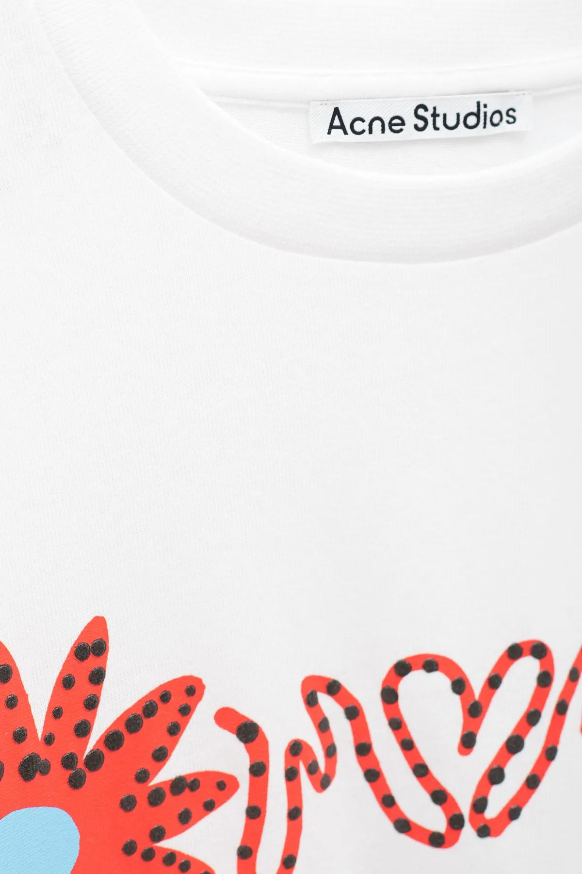 ACNE STUDIOS OPTIC WHITE FLORAGATAN PRINT TSHIRT