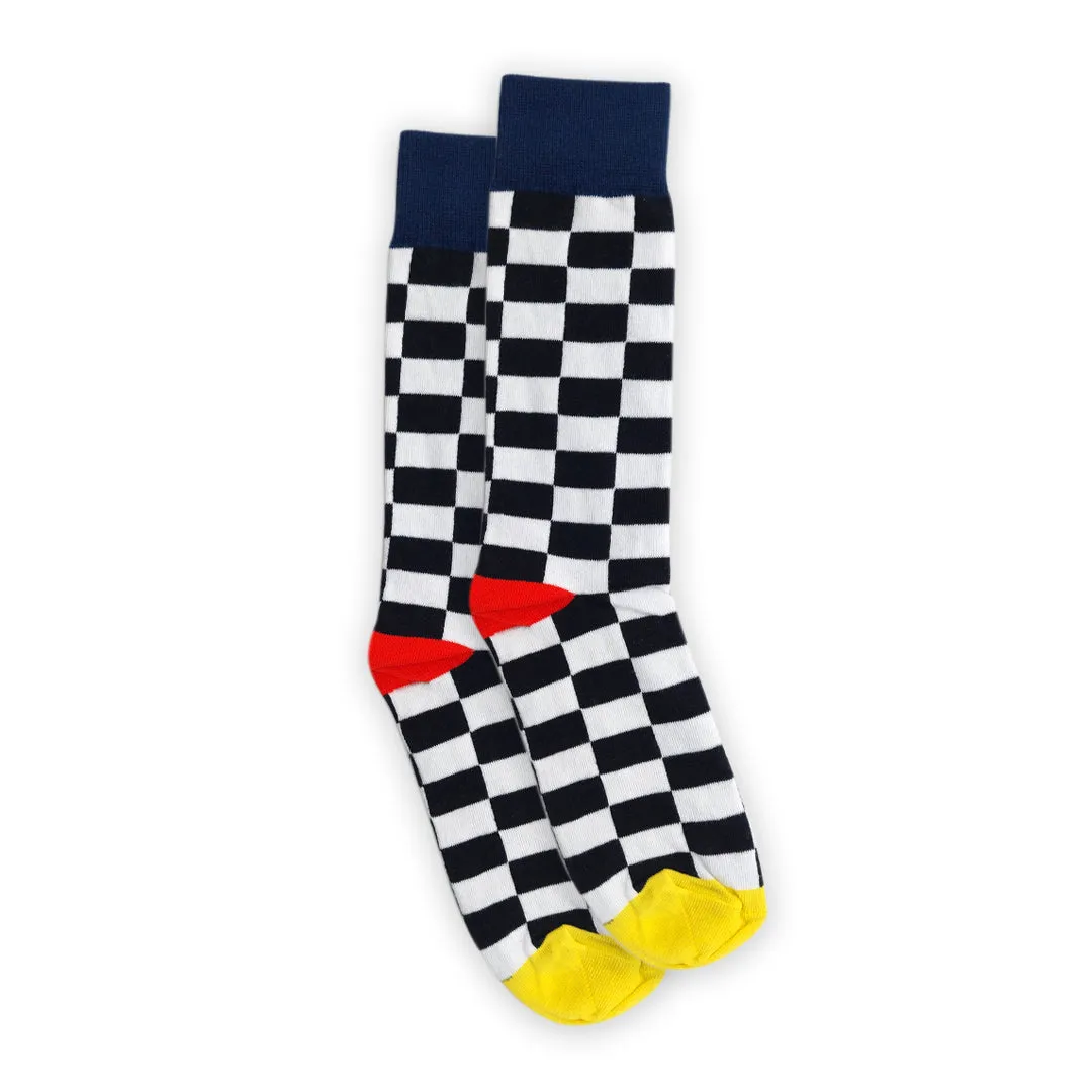 ADOC Calcetines Cuadros blanco para Hombre