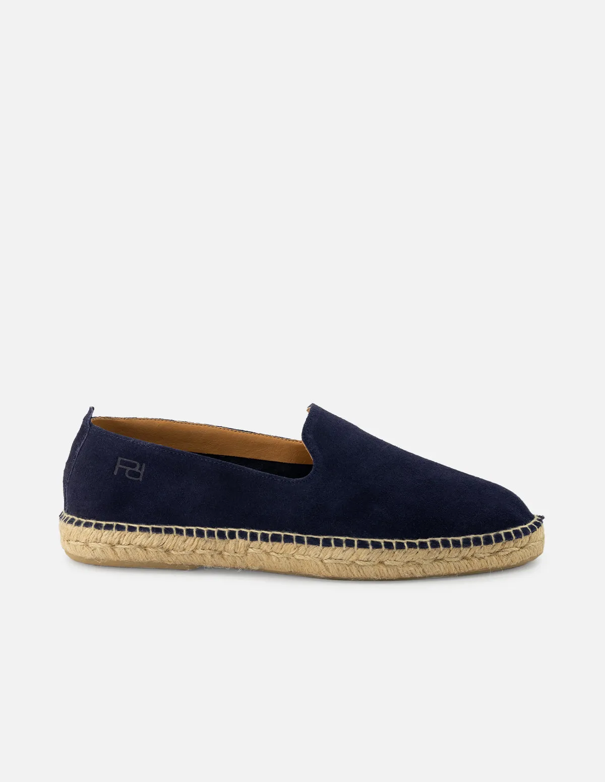 Alpargata en ante color azul para hombre