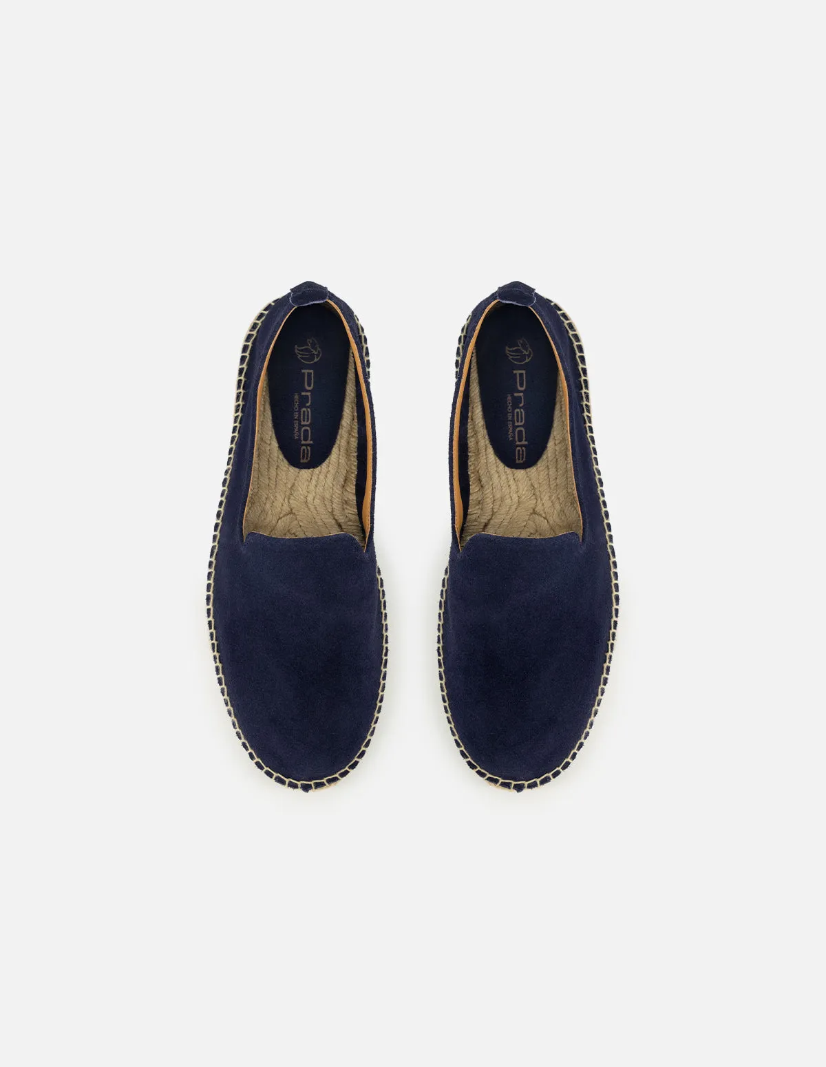 Alpargata en ante color azul para hombre