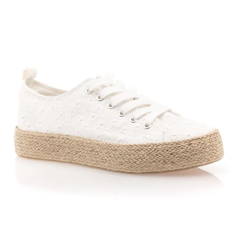 Alpargatas / suelas de esparto mujer blanco