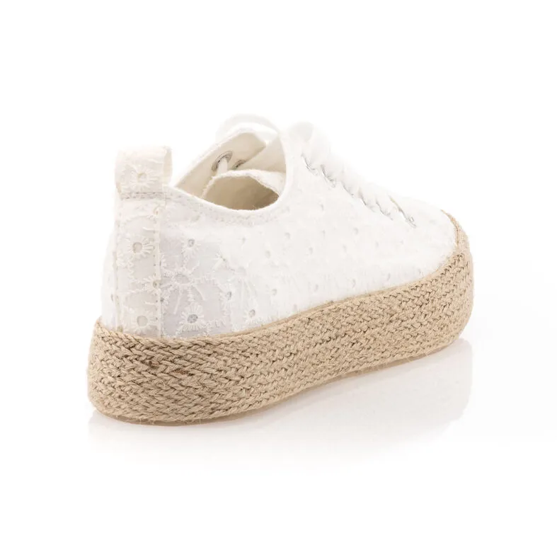 Alpargatas / suelas de esparto mujer blanco