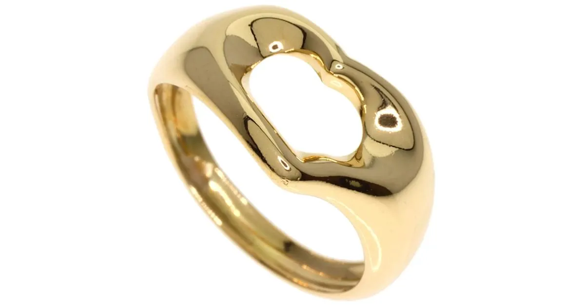 Anillo de banda de oro amarillo de 18K en forma de corazón Tiffany & Co. 