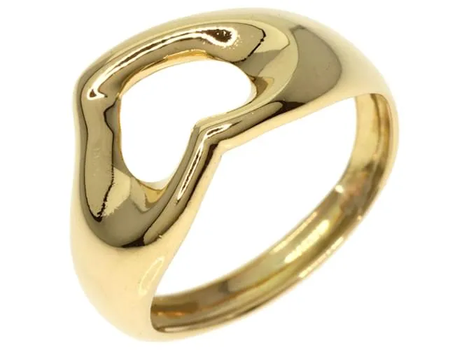 Anillo de banda de oro amarillo de 18K en forma de corazón Tiffany & Co. 