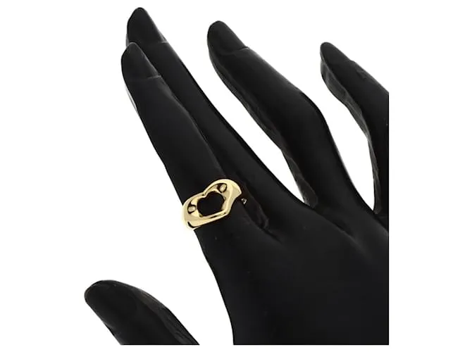 Anillo de banda de oro amarillo de 18K en forma de corazón Tiffany & Co. 