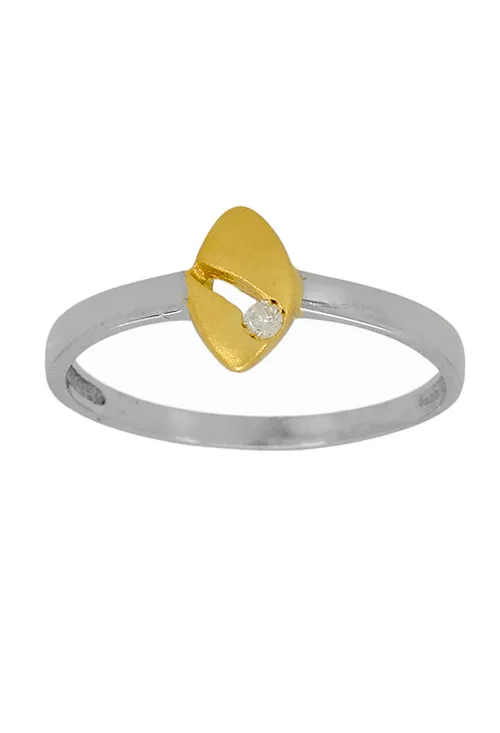 Anillo de compromiso oro bicolor con diamante. 083_AURYGEM016