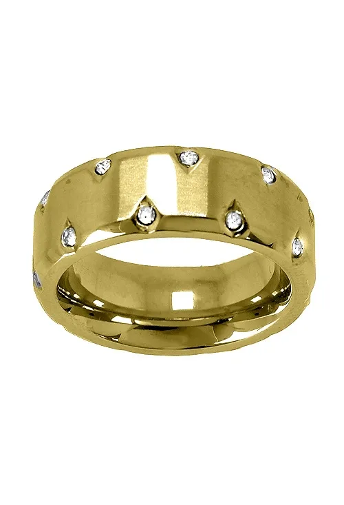 ANILLO EN ACERO DORADO CON CIRCONITAS 276_A2326A