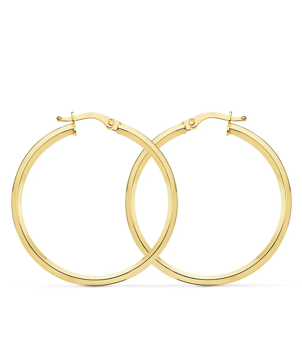 Aros Mujer Skinny Oro Amarillo 18K 33 mm