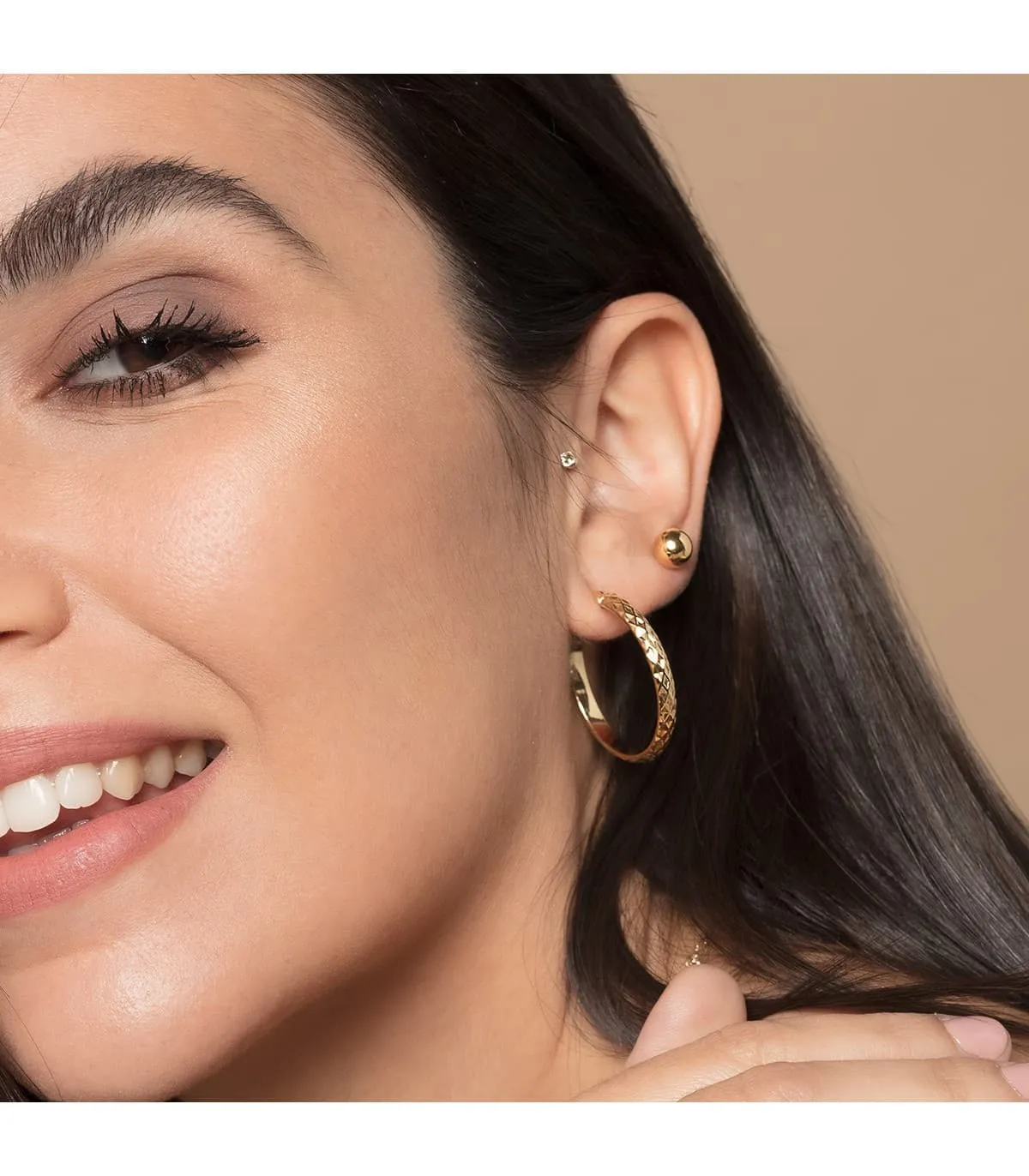 Aros Mujer Snake Oro Amarillo 18K 29 mm