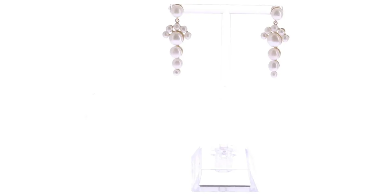 Autre Marque NO FIRMA / Pendientes SIN FIRMAR T.  metal Blanco 