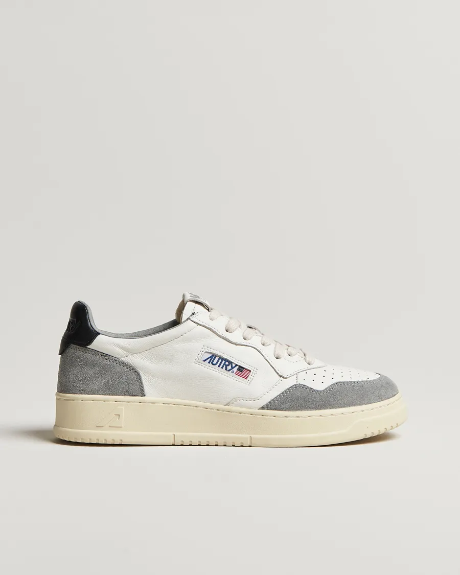 Autry Medalist Low Goat Leather/Suede Sneaker Grey/Black