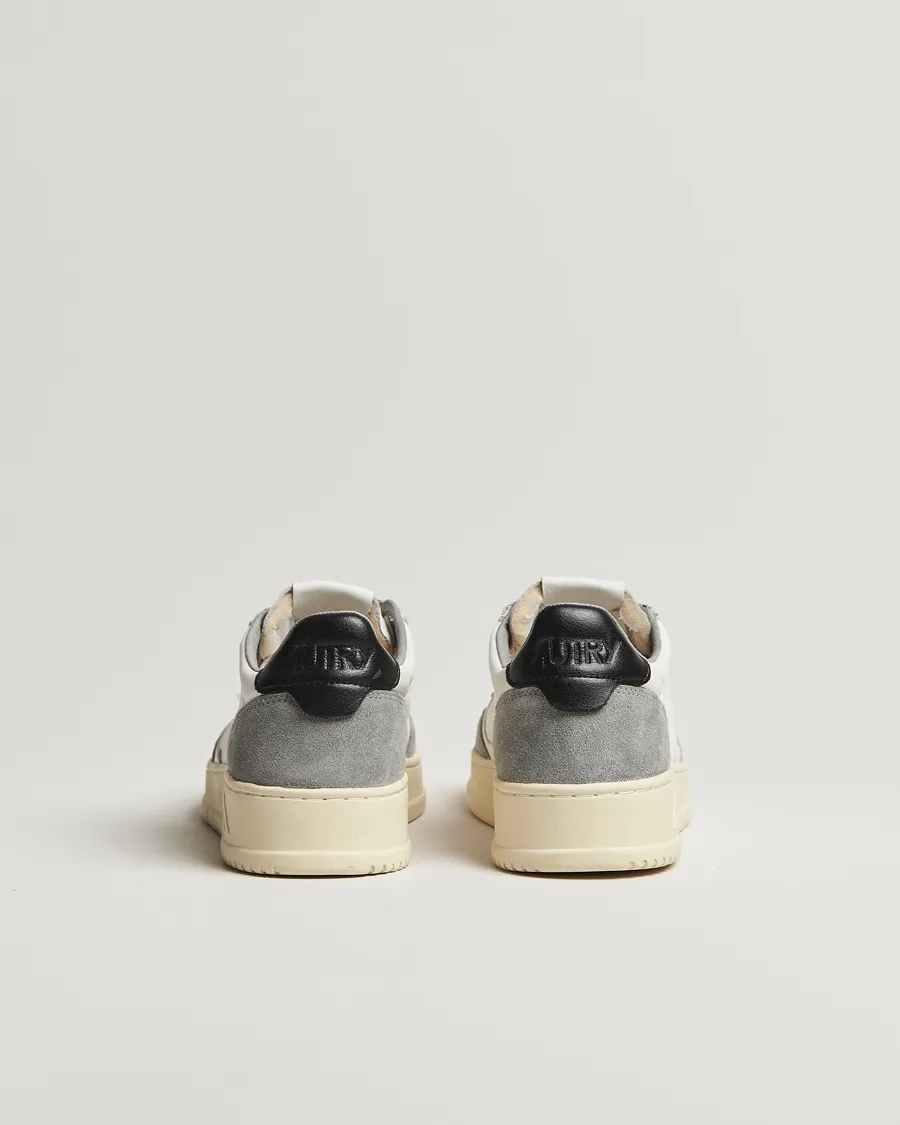 Autry Medalist Low Goat Leather/Suede Sneaker Grey/Black