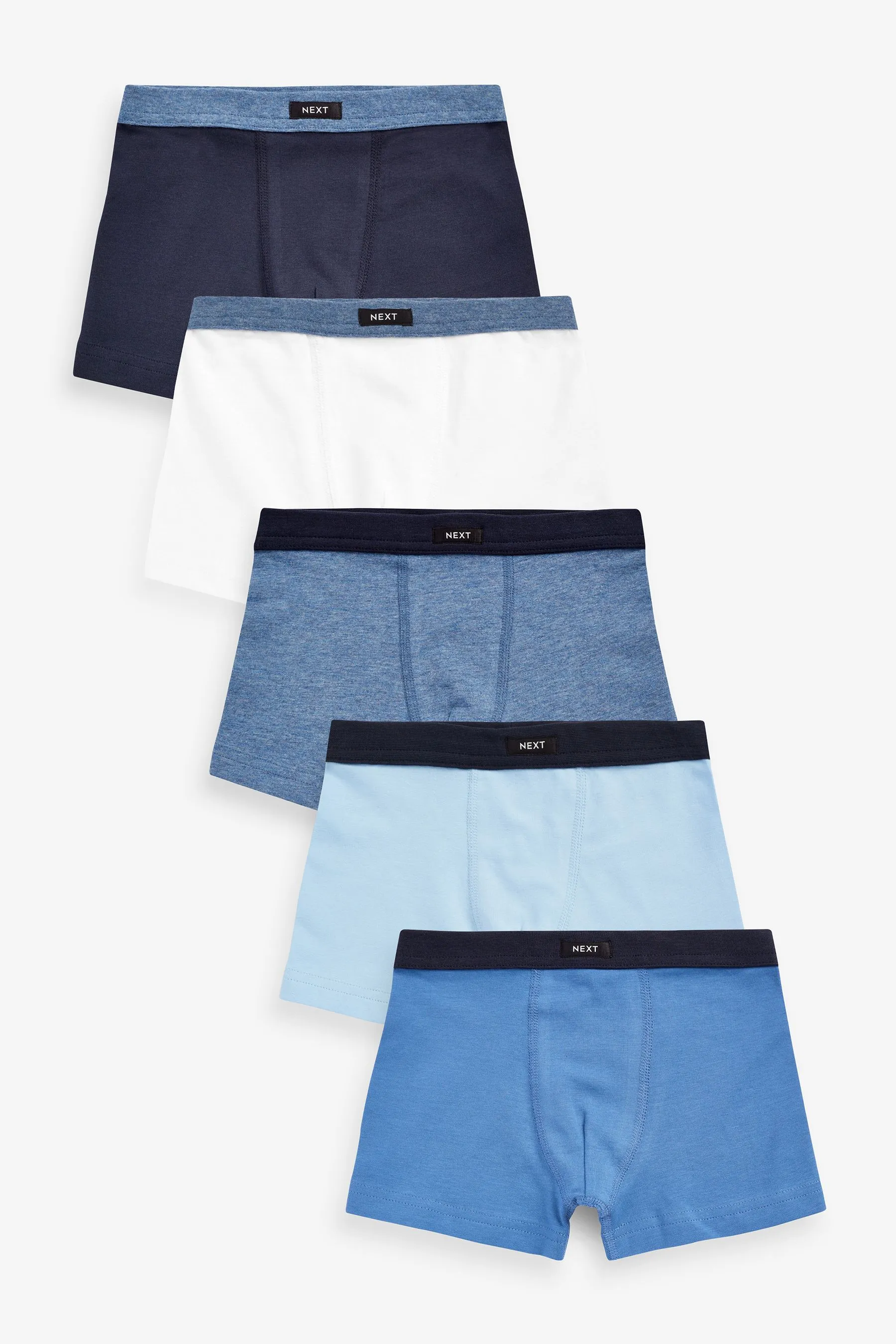 AZUL  PACK DE 5 CALZONCILLOS CON CINTURILLA SUAVE (2  16 AñOS)