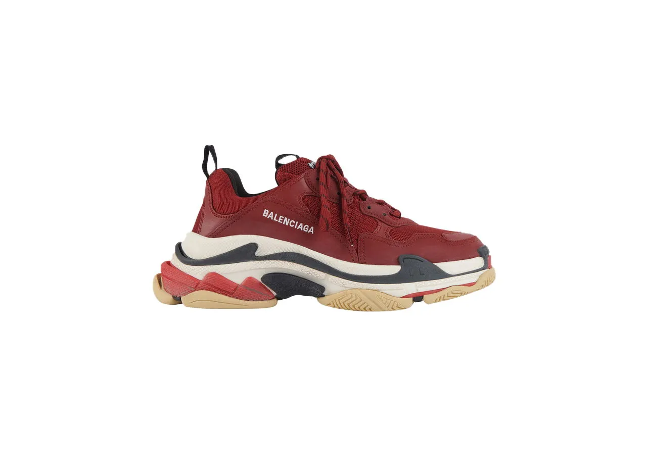 Balenciaga Triple S Burgundy Red Sole