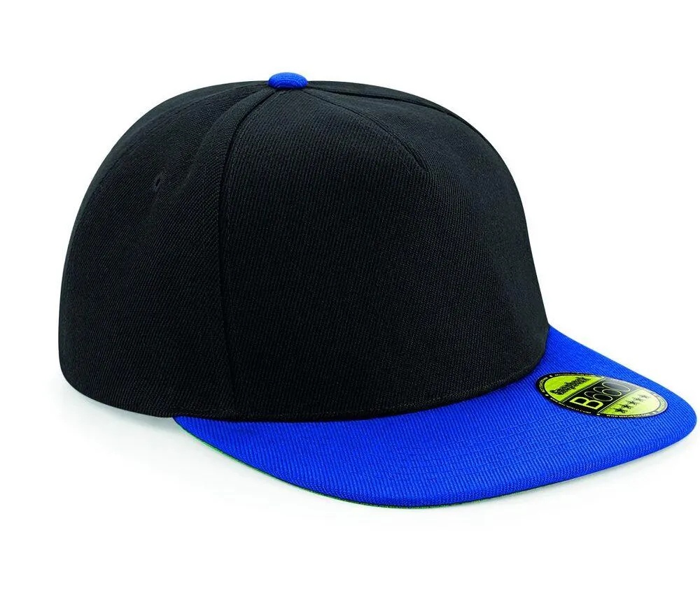 BEECHFIELD BF660  GORRA VISERA PLANA ORIGINAL PEAK SNAPBACK  BLANCO / NEGRO