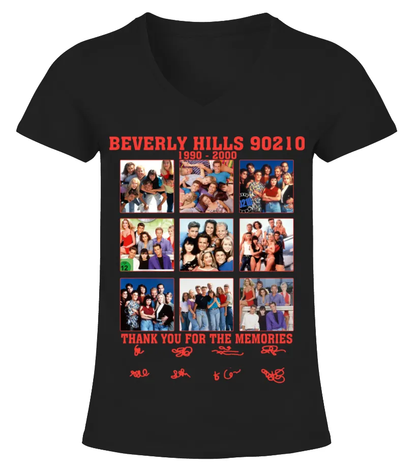 BEVERLY HILLS 90210 19902000 CAMISETA CUELLO PICO MUJER