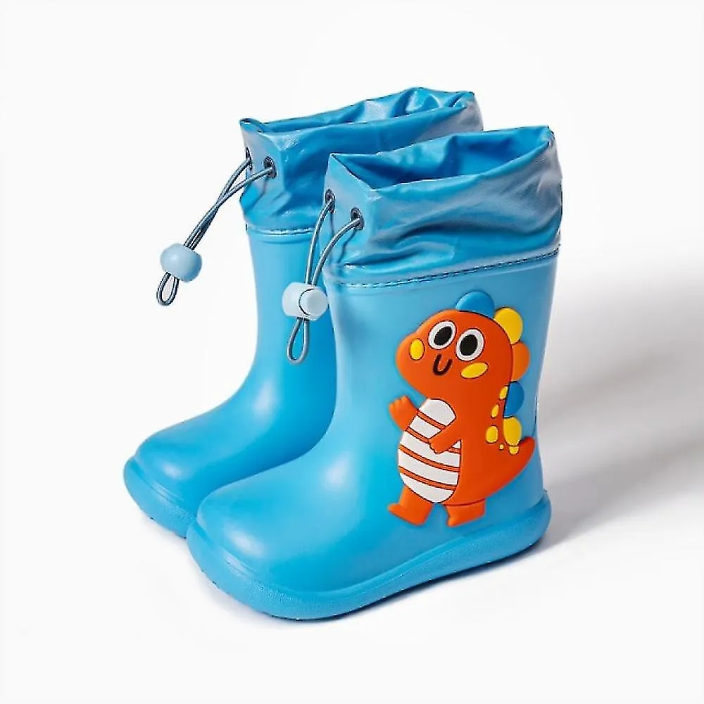 Blue dinosaur 190cartoon unicorn dinosaur children rain boots lace up eva soft boys girls rain shoes light waterproof non slip k