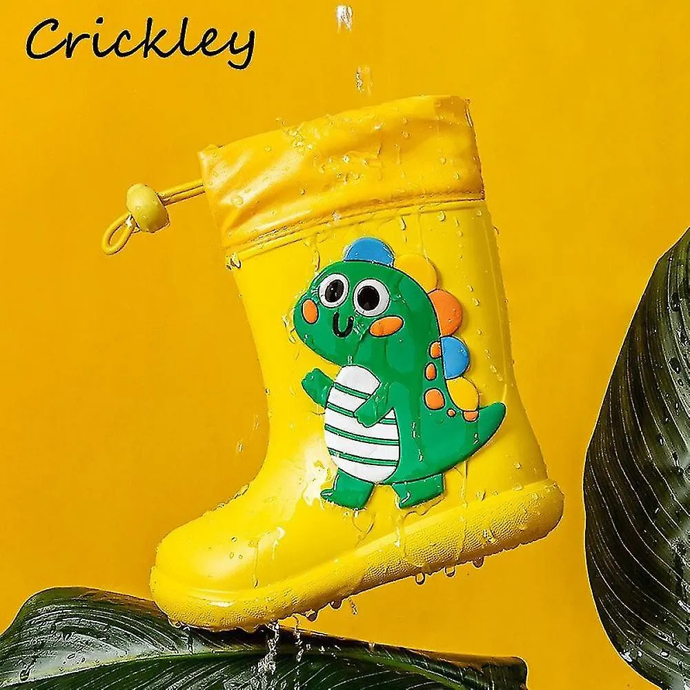 Blue dinosaur 190cartoon unicorn dinosaur children rain boots lace up eva soft boys girls rain shoes light waterproof non slip k