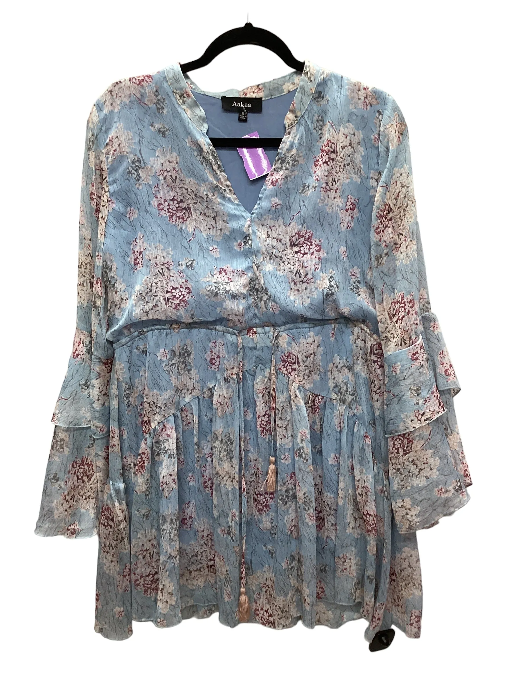 Blue Dress Casual Short Aakaa, Size S