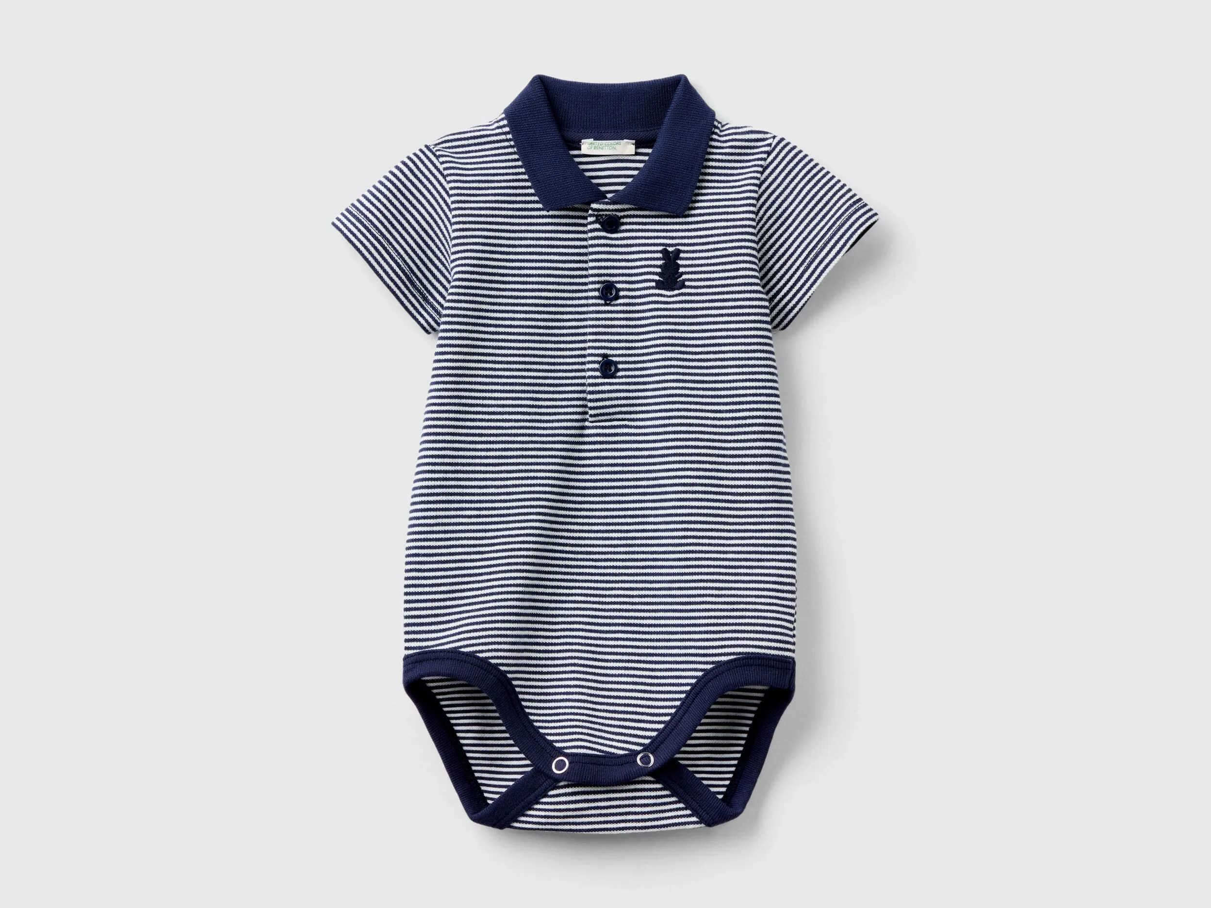 Body de estilo polo de algodón elástico