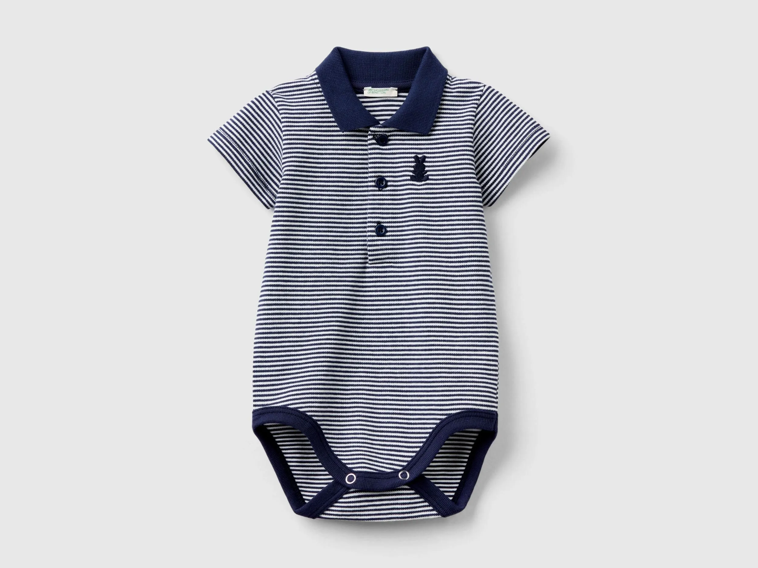 Body de estilo polo de algodón elástico