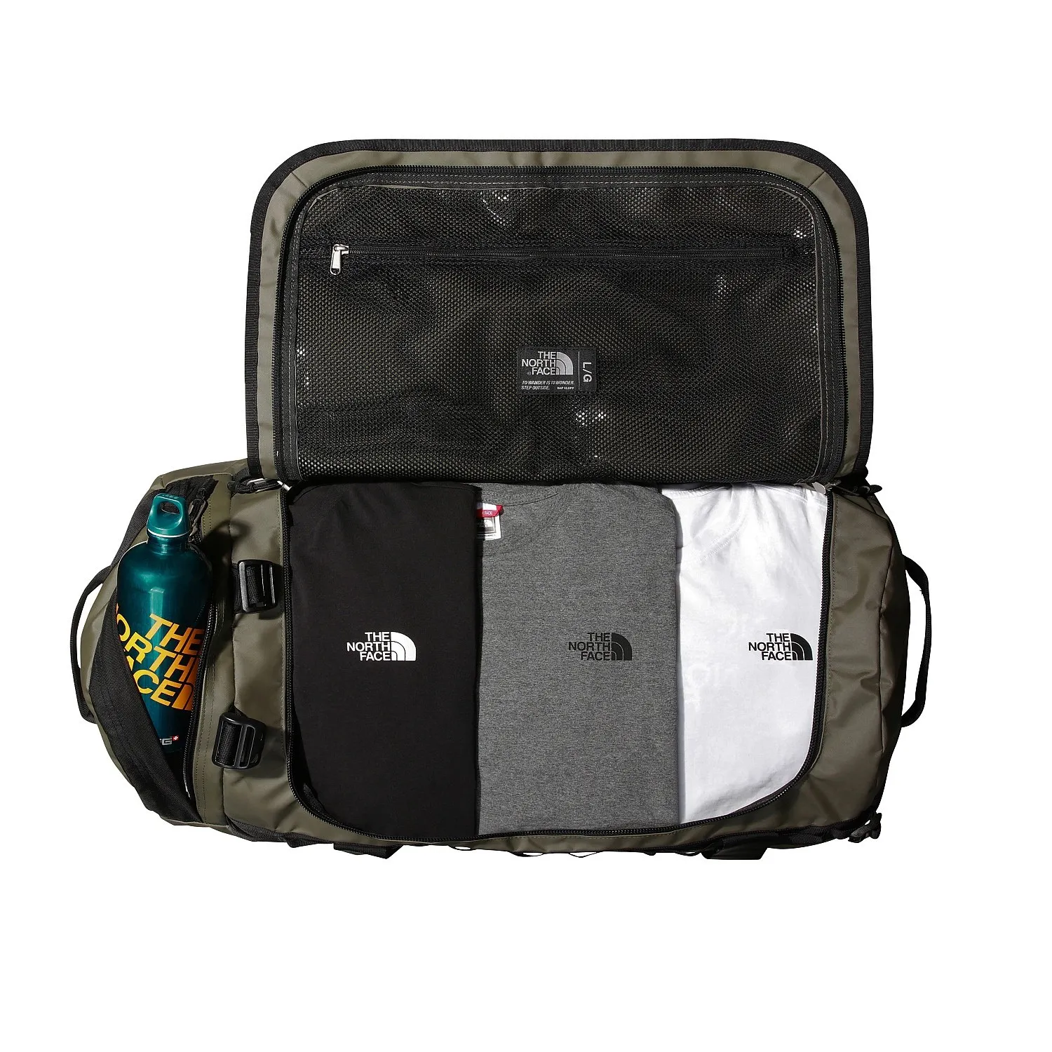 BOLSA THE NORTH FACE BASE CAMP DUFFEL L  NEW TAUPE GREEN/TNF BLACK/NPF