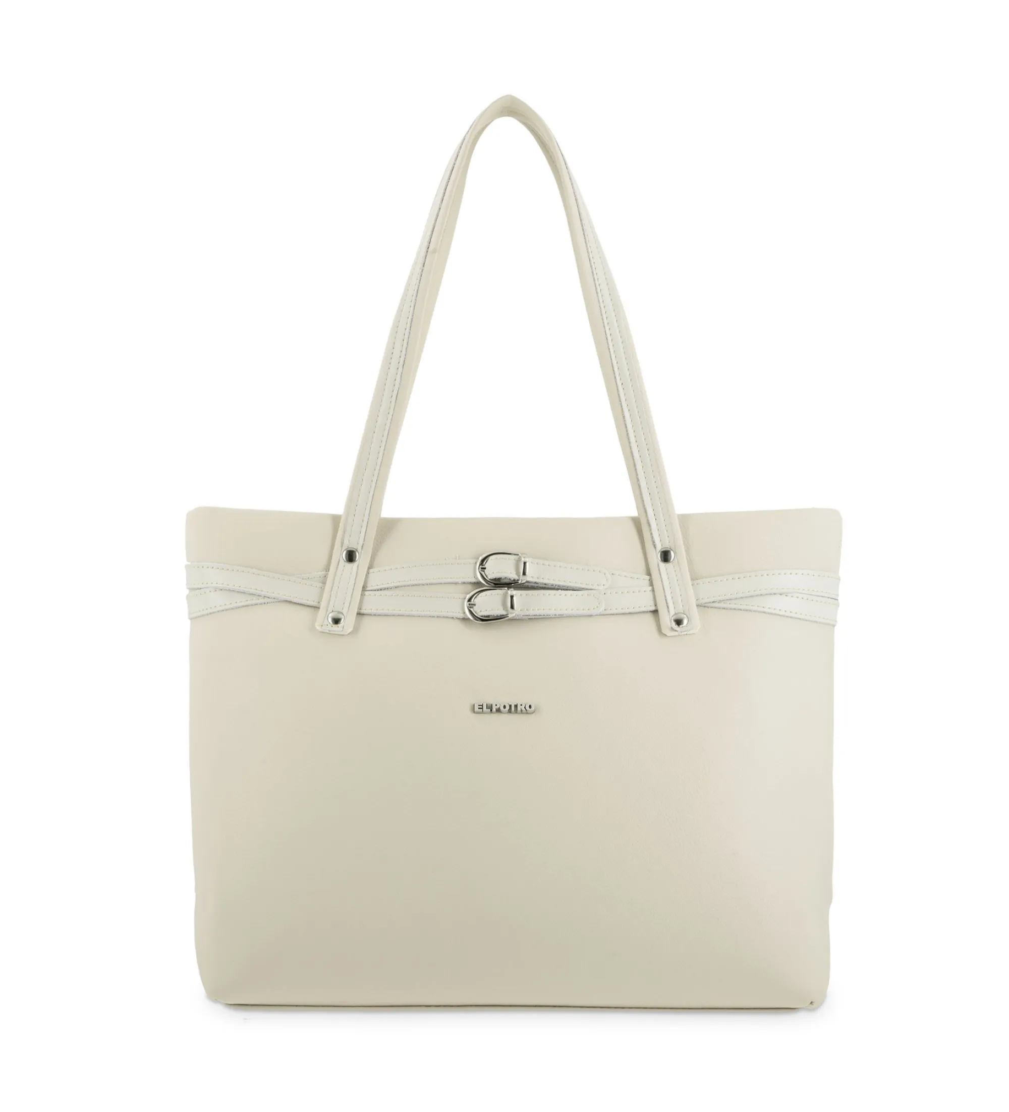 Bolso de piel Tote beige
