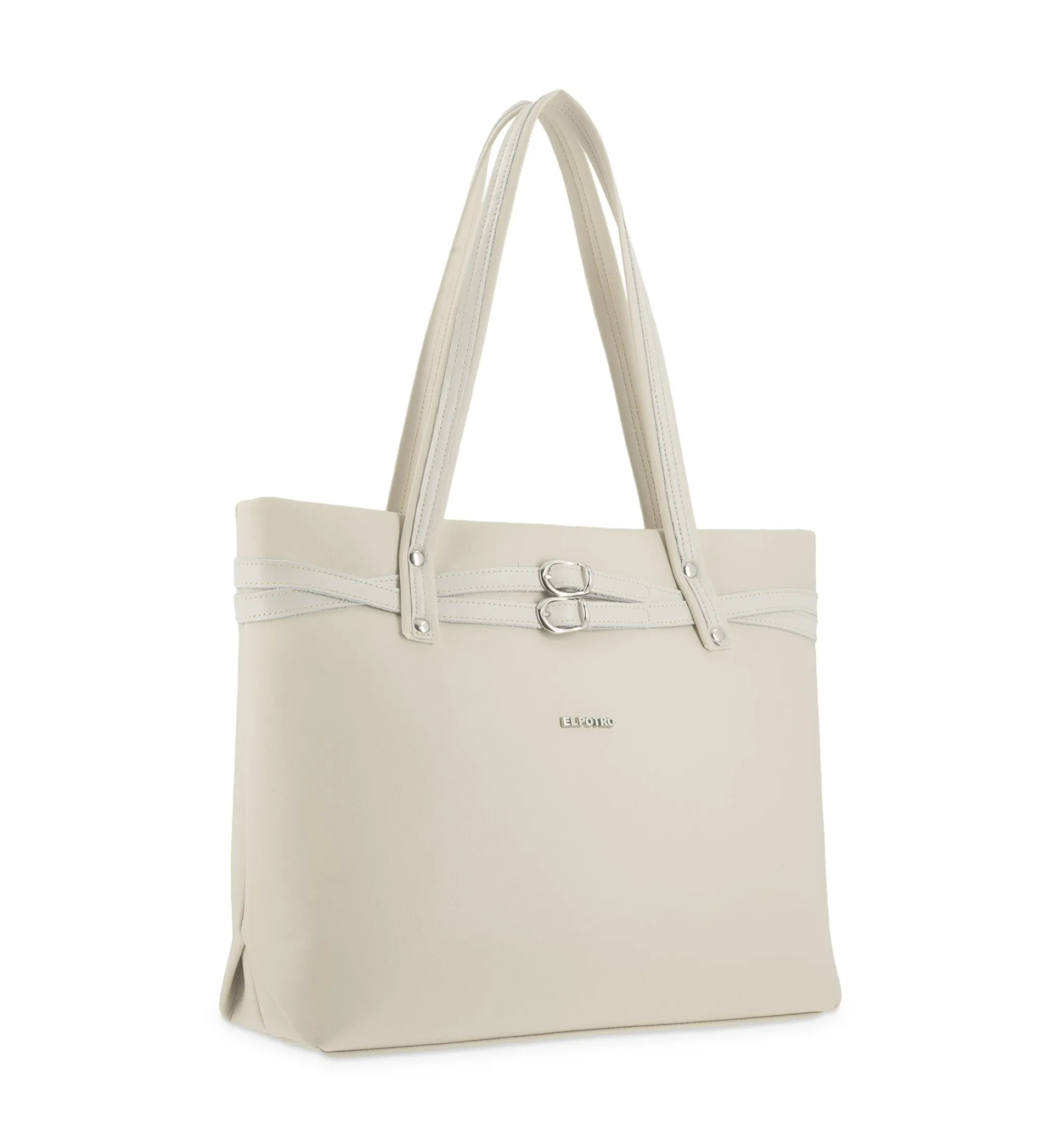 Bolso de piel Tote beige