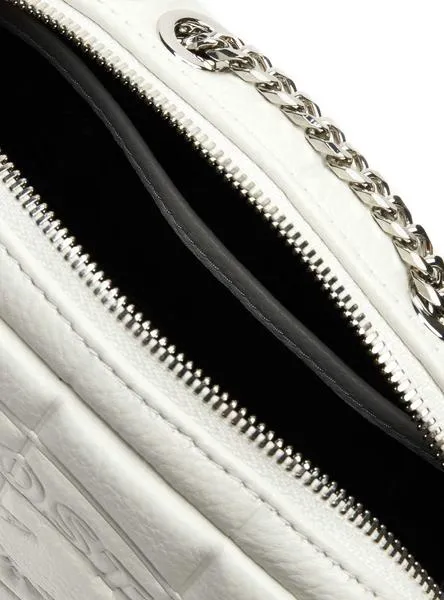 bolso lacoste croco blanco mujer