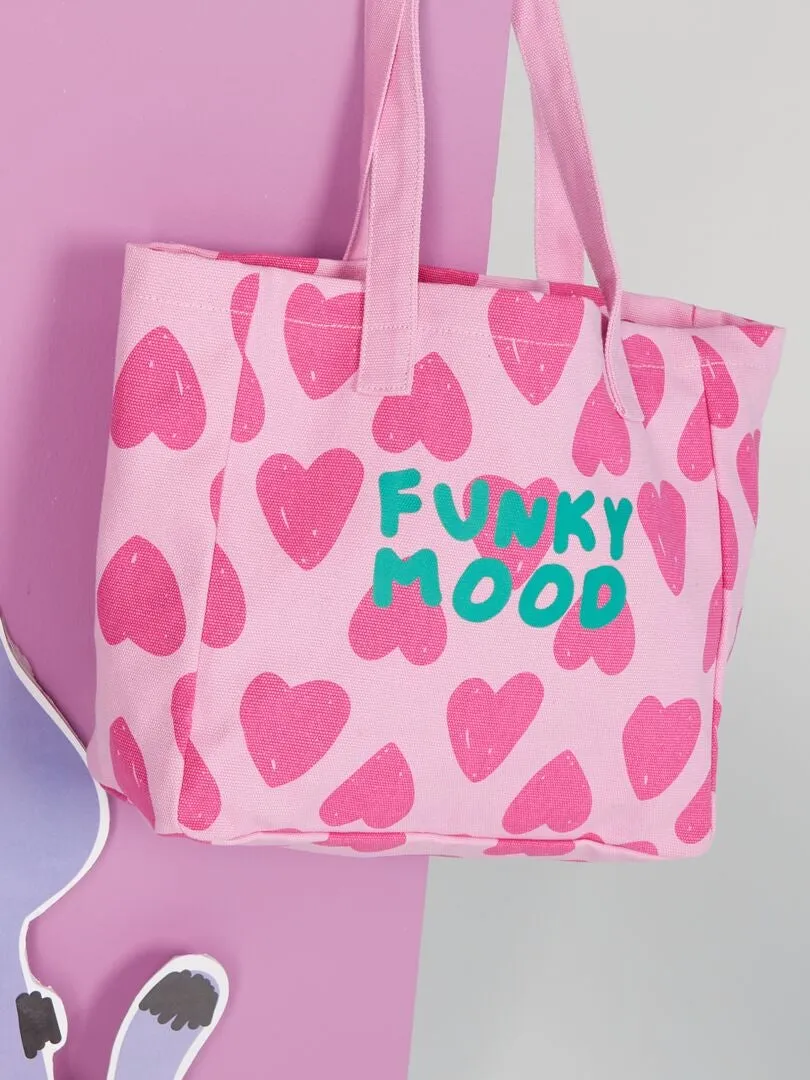 BOLSO SHOPPER DE TELA  ROSA