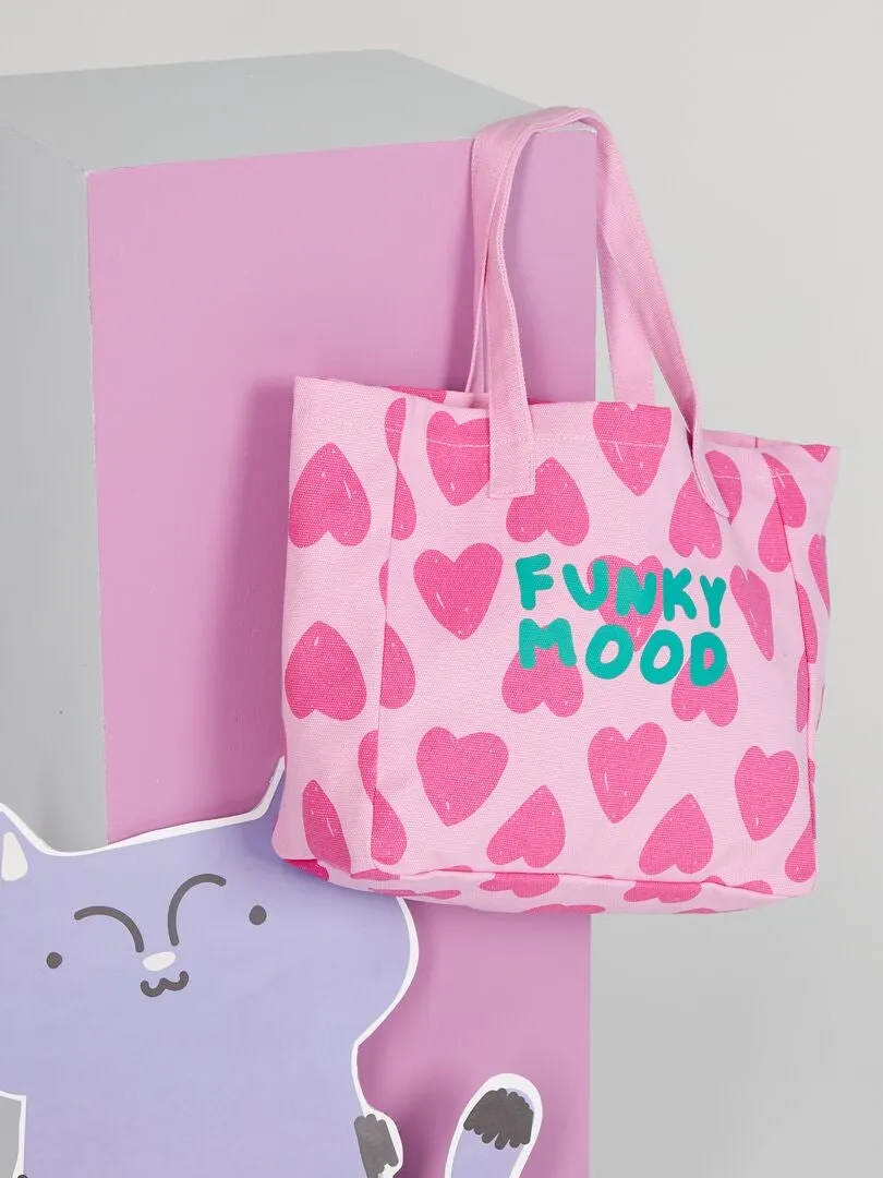 BOLSO SHOPPER DE TELA  ROSA