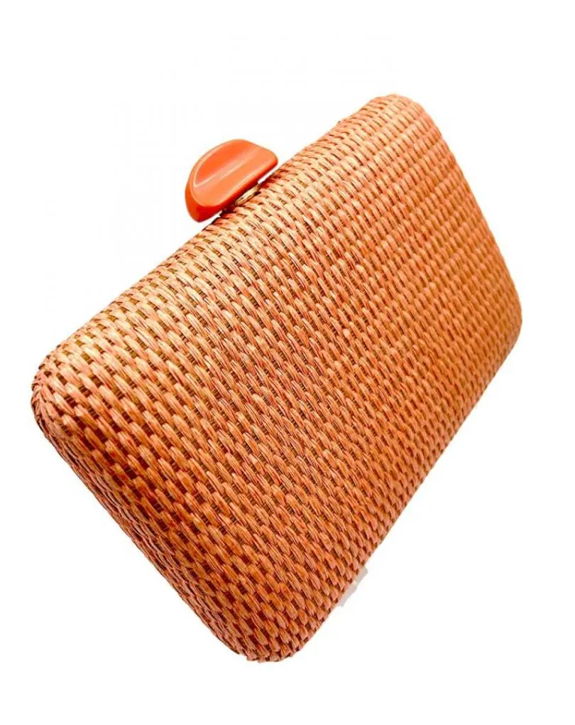 BOLSOS DE FIESTA CORAL RAFIA SINTETICA PARA BODAS DE VERANO