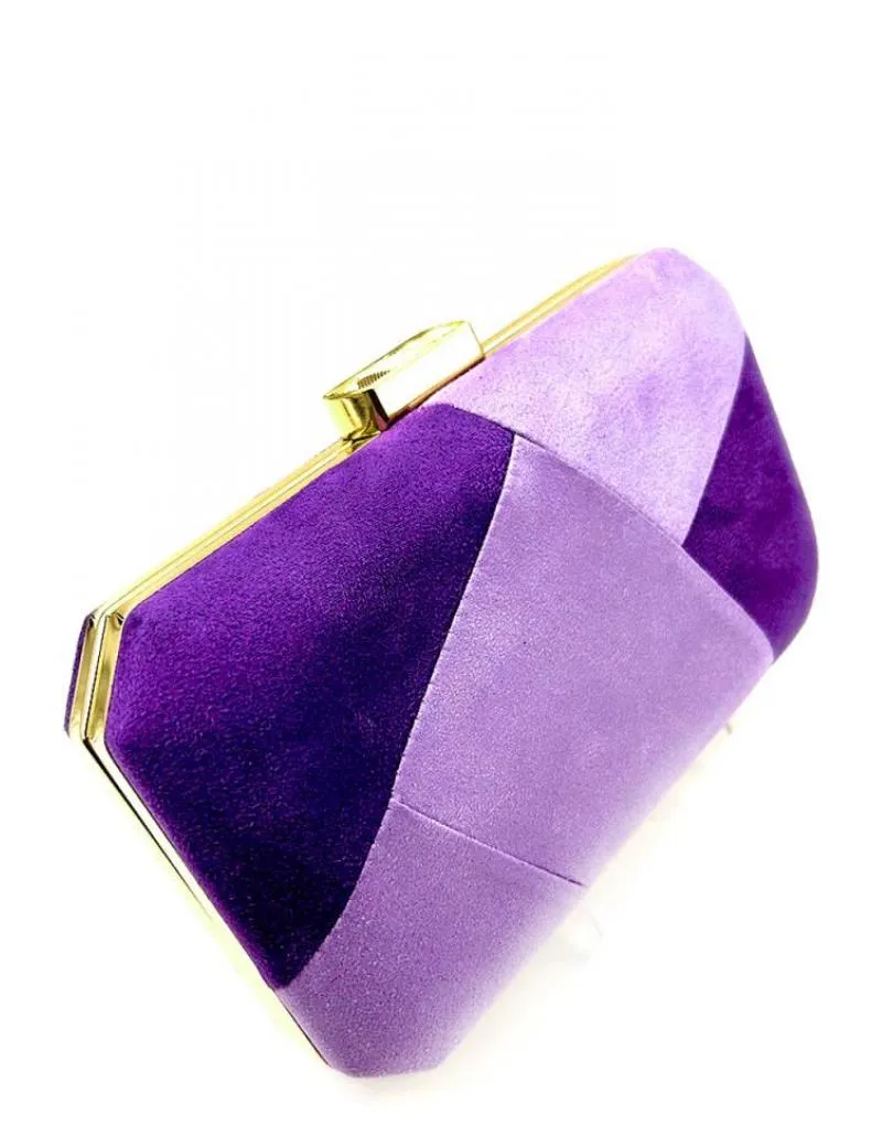 BOLSOS DE FIESTA ORIGINALES QUE COMBINA TONOS MORADOS Y LILAS