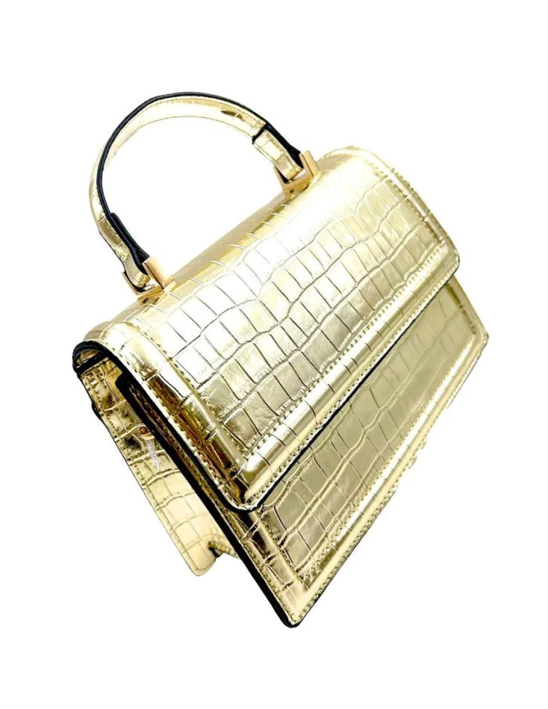 BOLSOS FIESTA DORADOS CON ASA DE MANO ESTILO LADY PARA DIA Y NOCHE