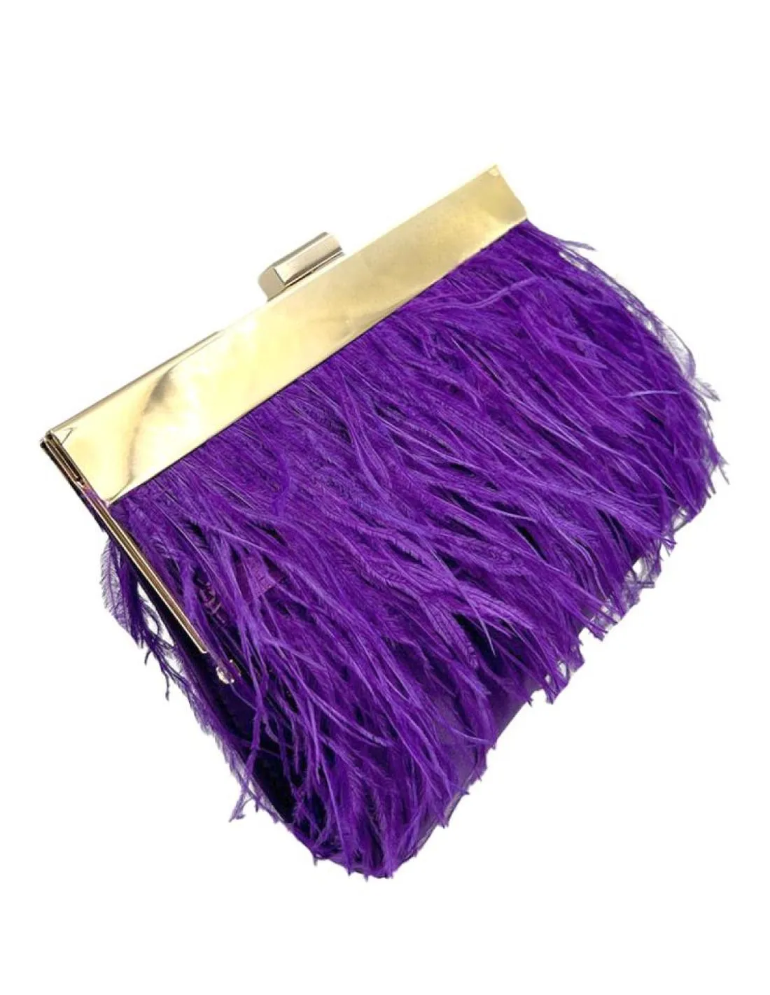 BOLSOS MORADOS FIESTA CON PLUMAS VAPOROSAS IDEAL INVITADAS Y MADRINAS BODA