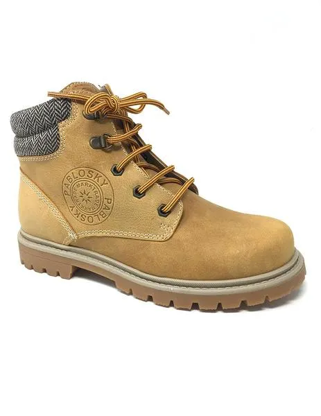 botin amarillo cordon