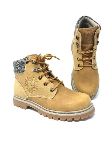 botin amarillo cordon