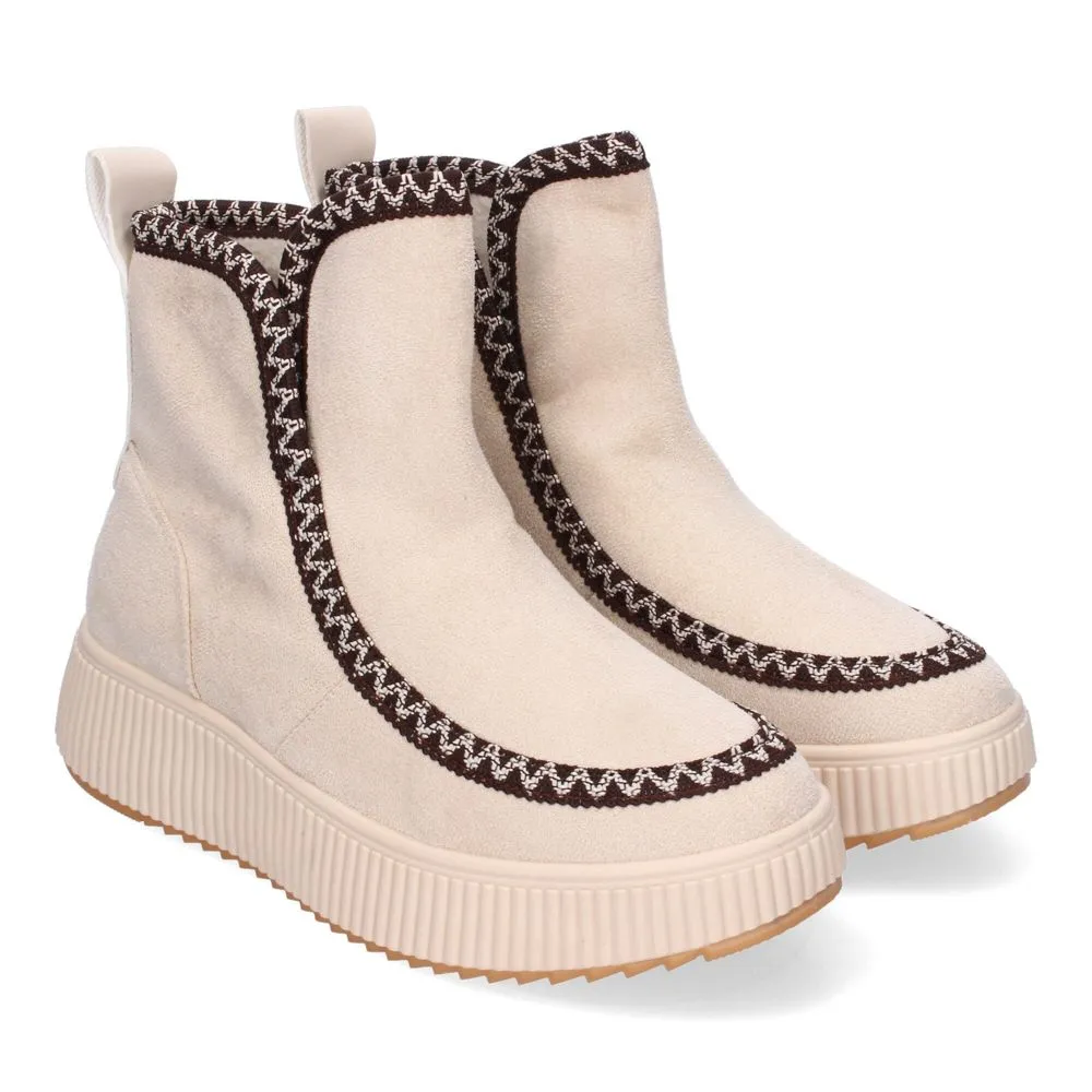 Botines Beige Mujer: Elegancia Neutral con Tacón 4.5cm y Plataforma 3cm