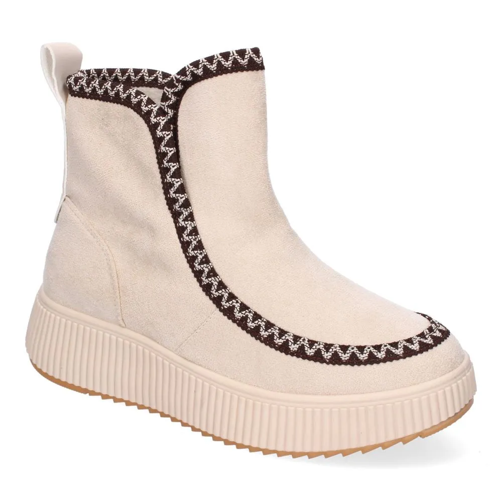 Botines Beige Mujer: Elegancia Neutral con Tacón 4.5cm y Plataforma 3cm