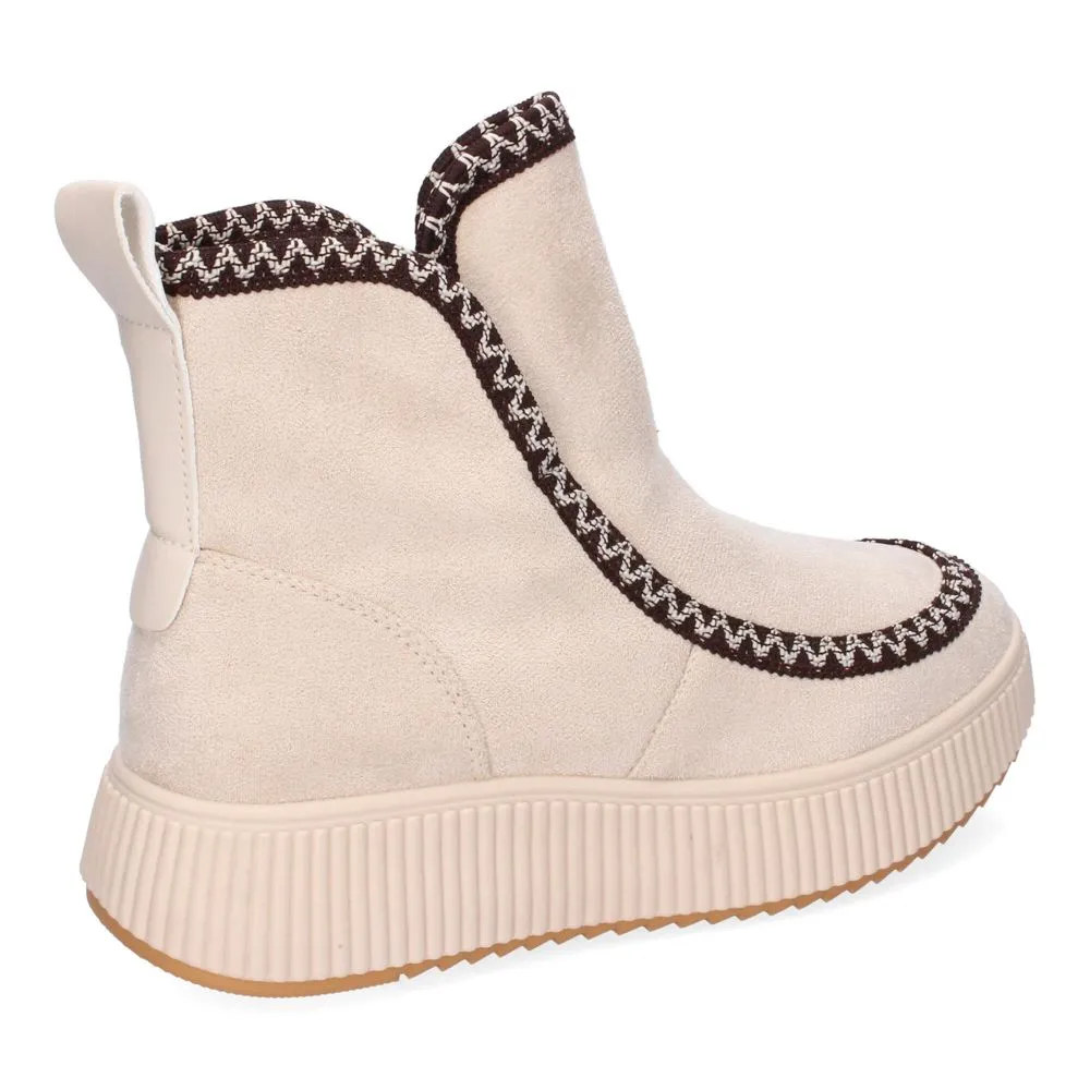 Botines Beige Mujer: Elegancia Neutral con Tacón 4.5cm y Plataforma 3cm
