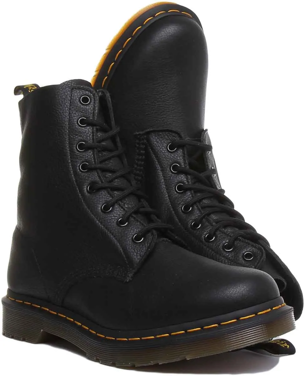 Botines de cuero para mujer Dr. Martens 1460 Pascal Savanah Virgina 8 Eye Clas en color canela