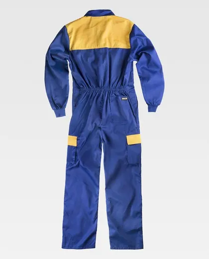 Buzo Canesú combinado Azulina Amarillo