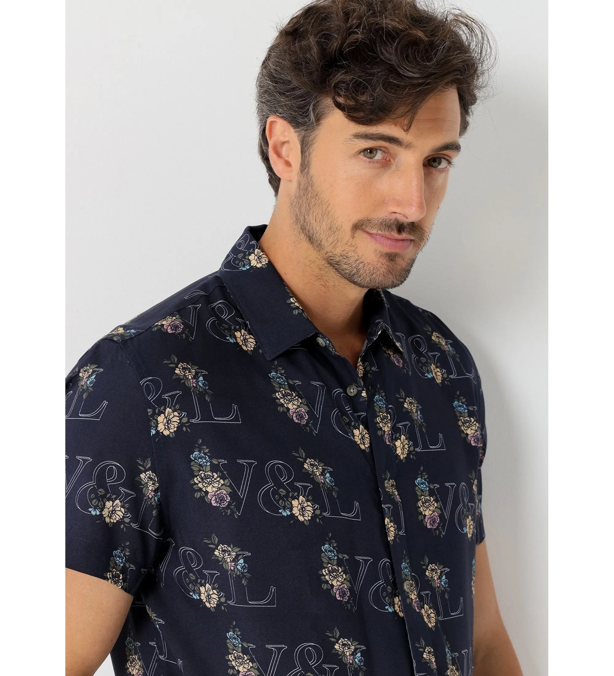 Camisa de manga corta estampado floral
