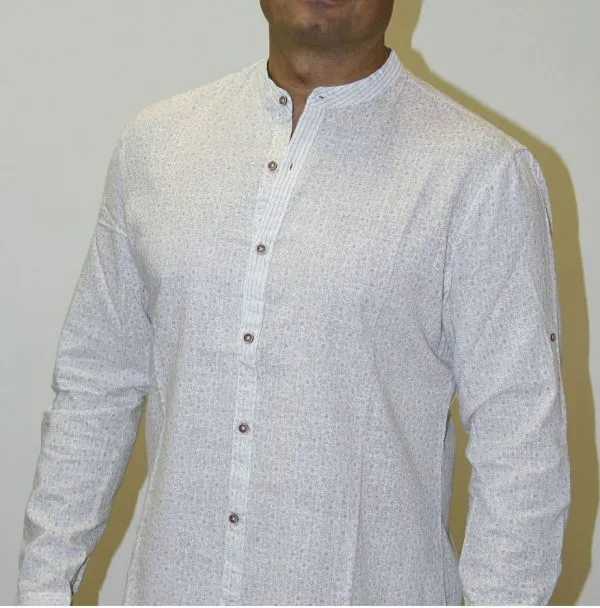 CAMISA DE MANGA LARGA 3617 ESTAMPADO GRIS